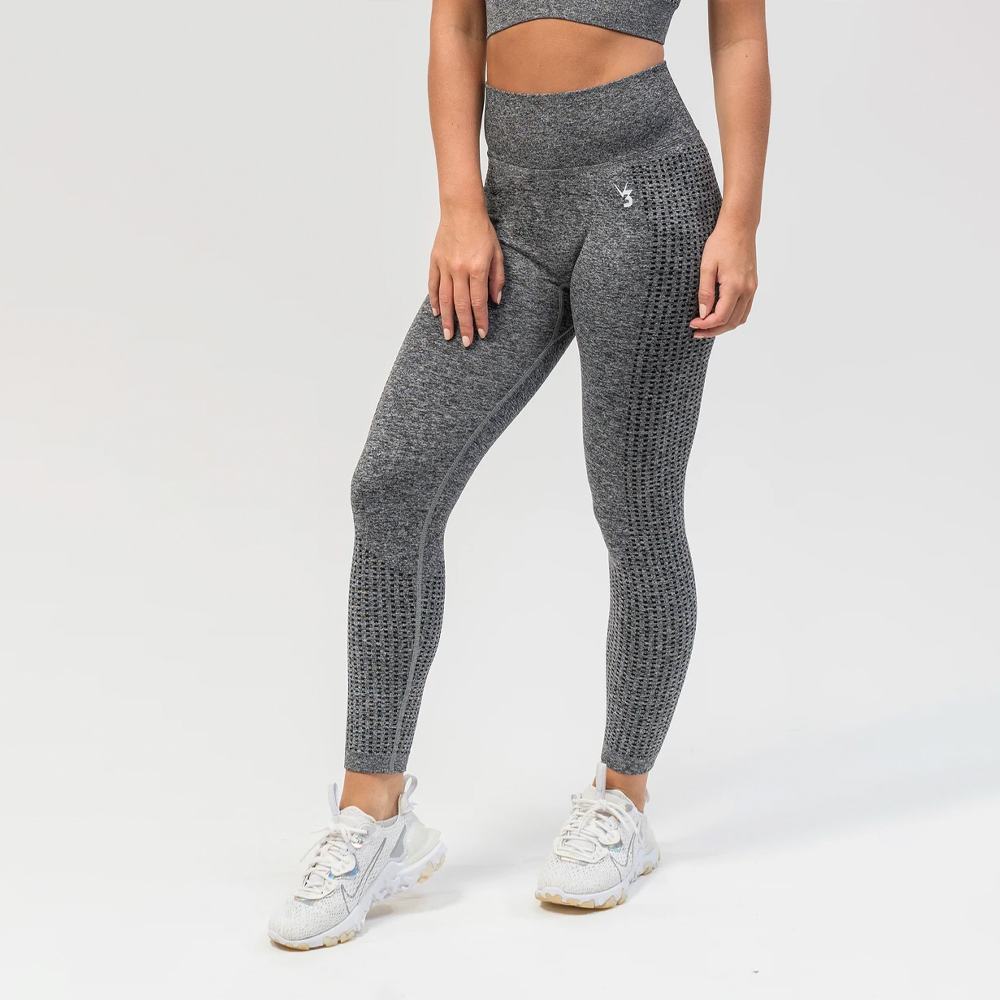 V3 Apparel Empower Seamless Scrunch Leggings – Dark Grey Marl - Image 2