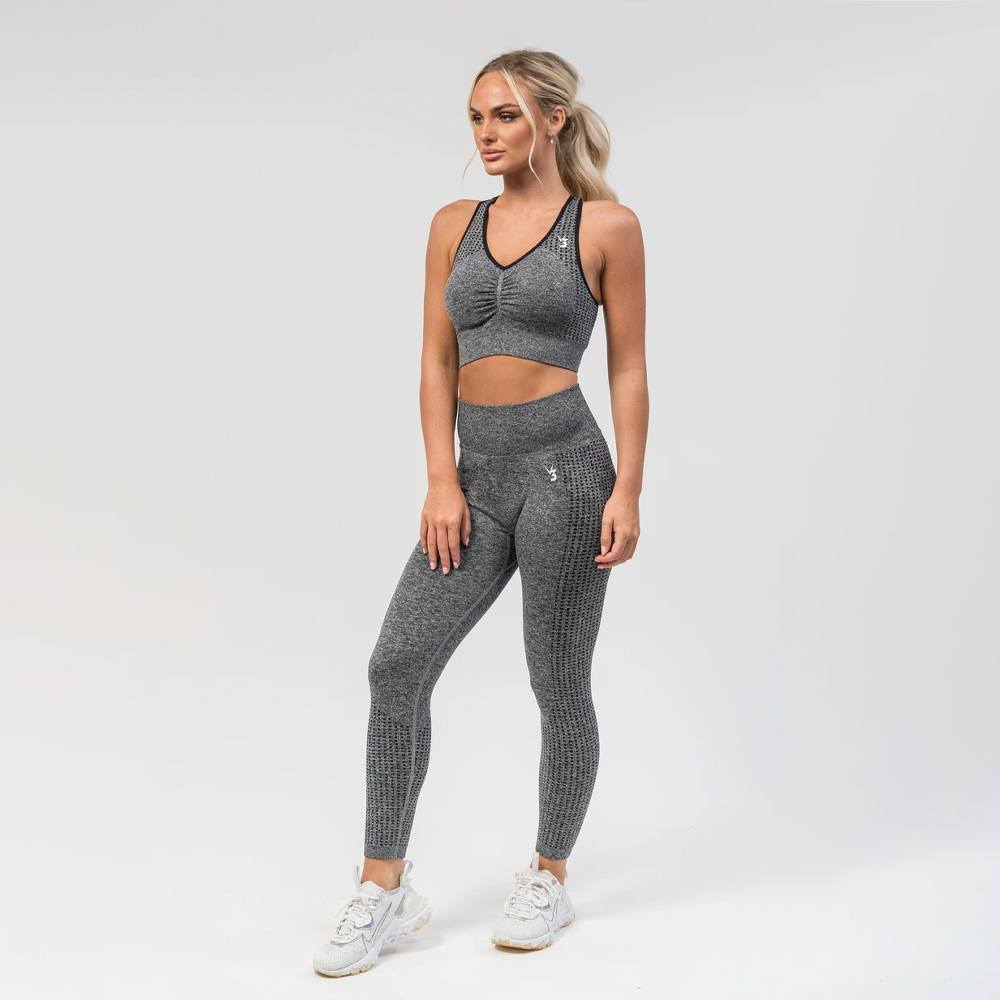 V3 Apparel Empower Seamless Scrunch Leggings – Dark Grey Marl - Image 6