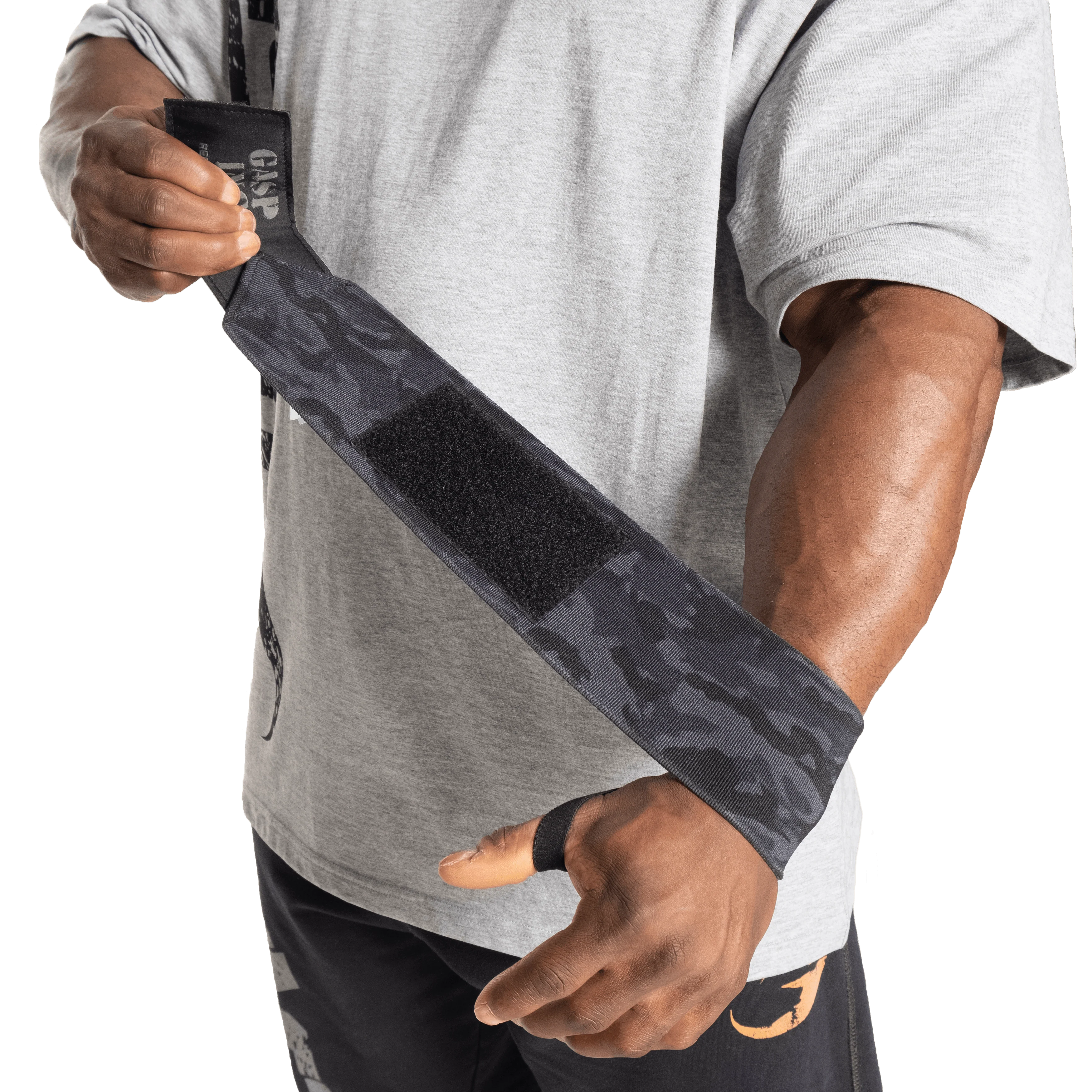 GASP Heavy Duty Wrist Wraps 24" - Dark Camo - Image 2