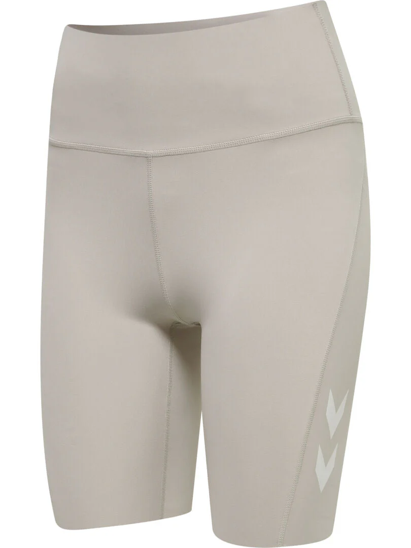 Hummel Grace High Waist Tight Shorts - Chateau Gray