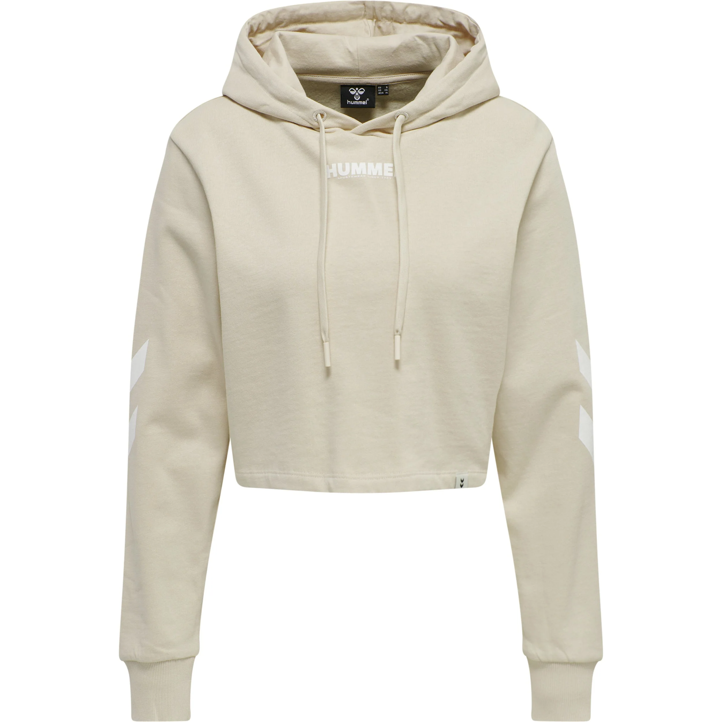 Hummel Legacy Cropped Hoodie - Pumice Stone - Image 3
