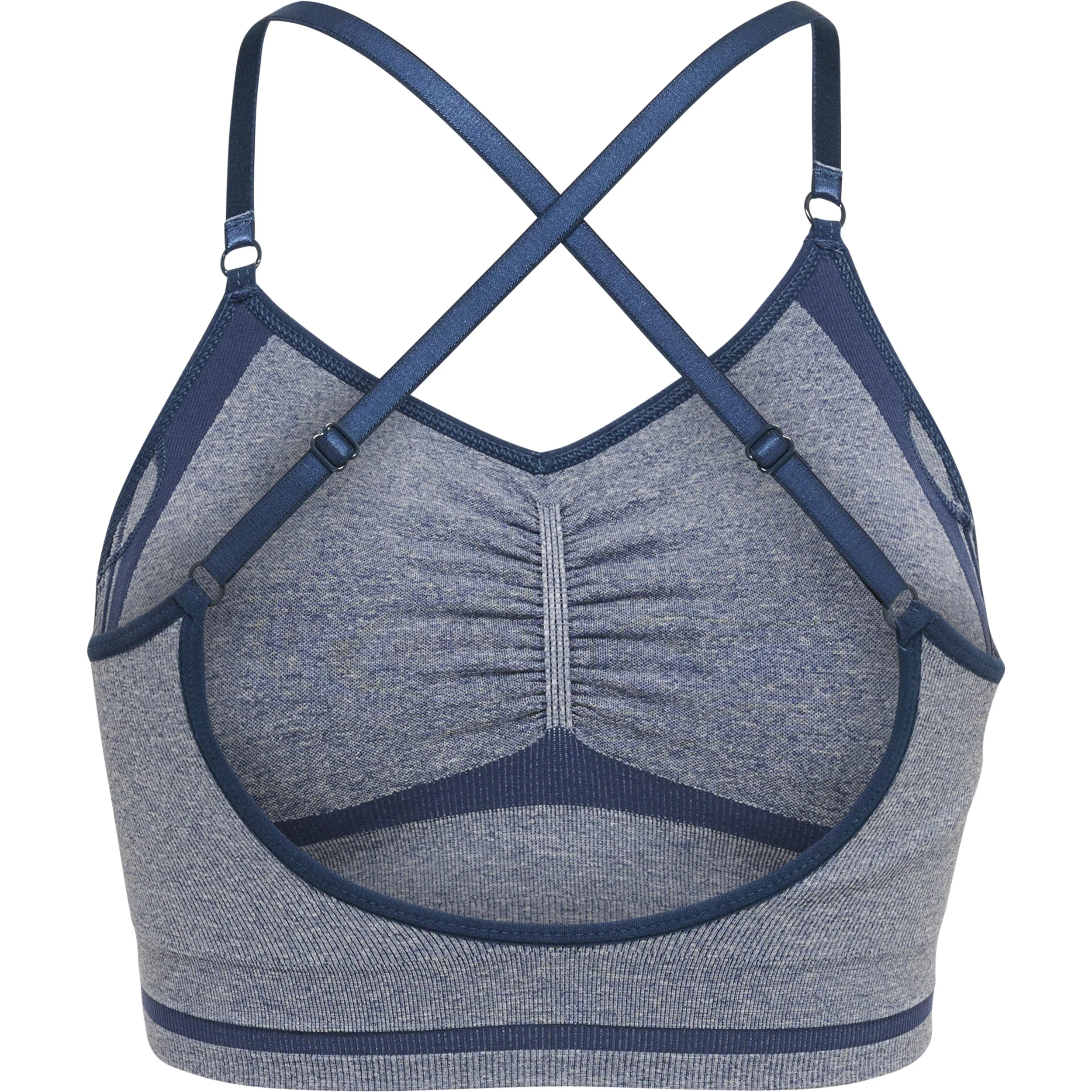 Hummel LULU Seamless Scrunch Bra - Insignia Blue Melange - Image 2