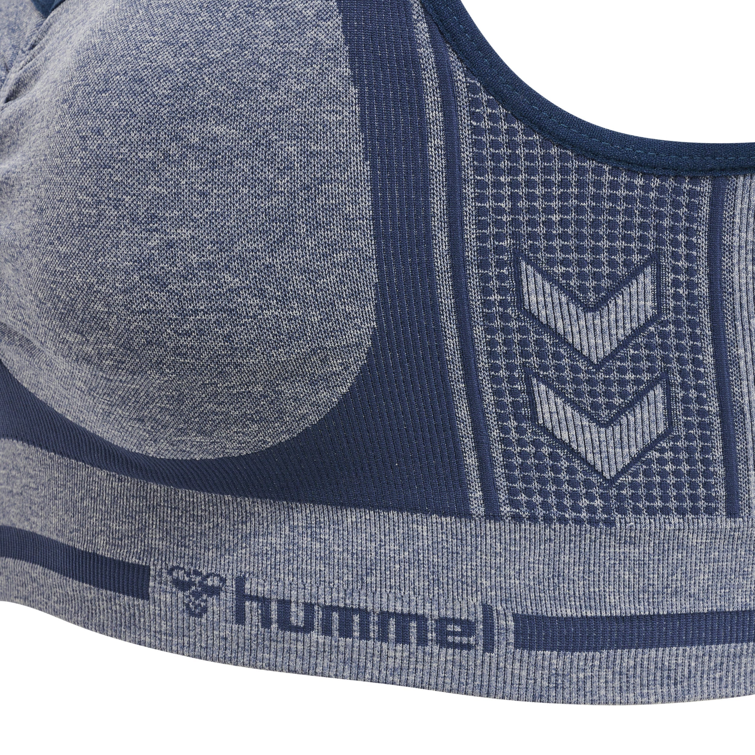 Hummel LULU Seamless Scrunch Bra - Insignia Blue Melange - Image 4