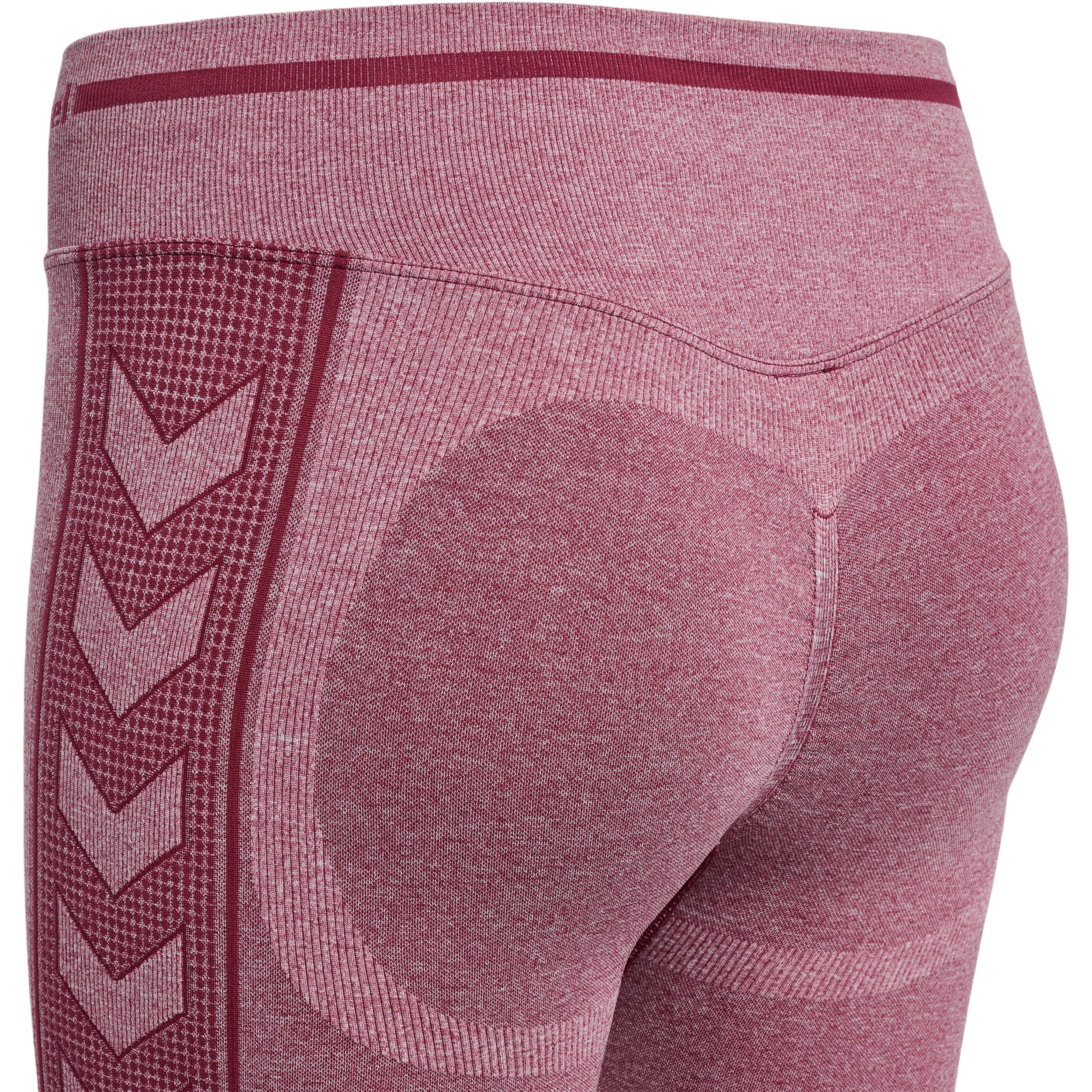 Hummel LULU Seamless Scrunch Tights - Cabernet Melange - Image 3