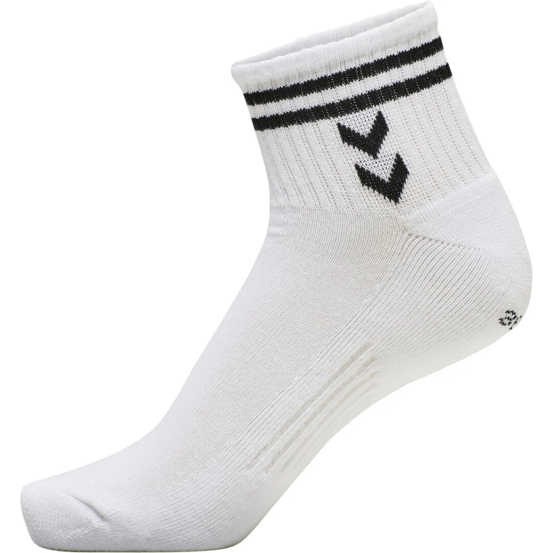 Hummel STRIPE 4-pack Mid Cut Socks Mix – White/Black - Image 4