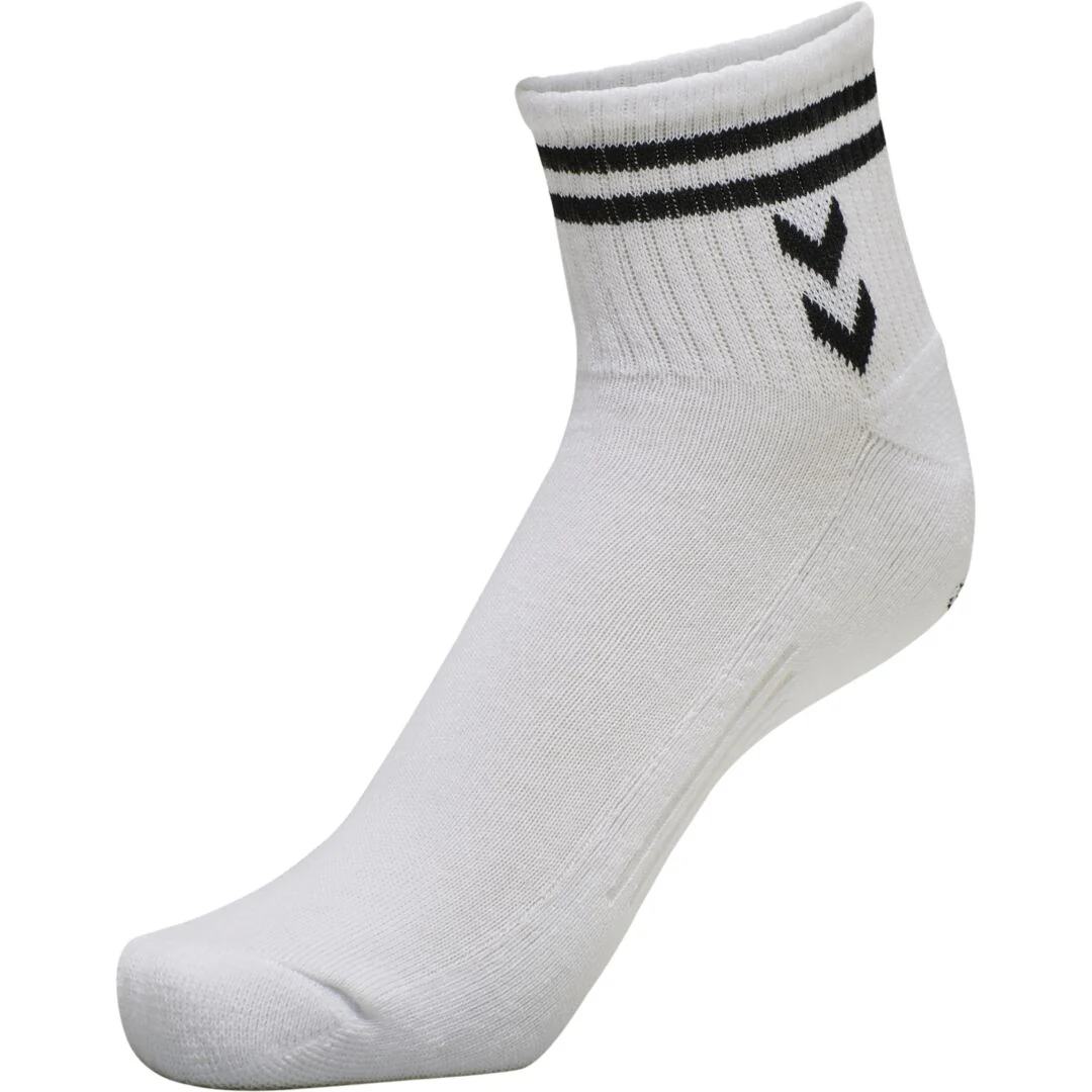 Hummel STRIPE 4-pack Mid Cut Socks Mix – White/Black - Image 5