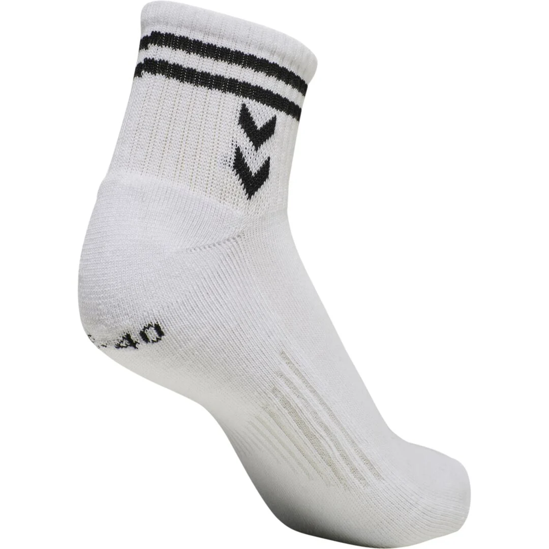 Hummel STRIPE 4-pack Mid Cut Socks Mix – White/Black - Image 6