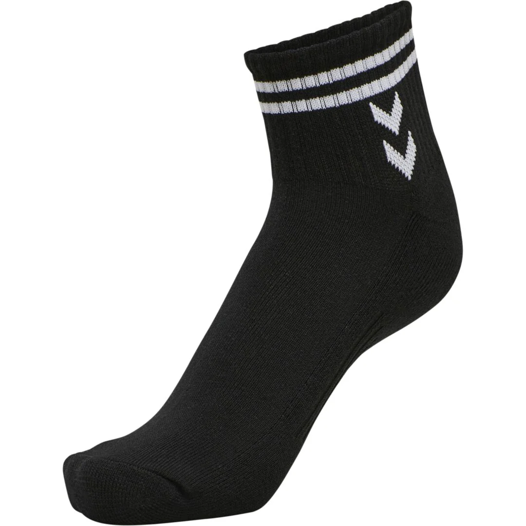 Hummel STRIPE 4-pack Mid Cut Socks Mix – White/Black - Image 8