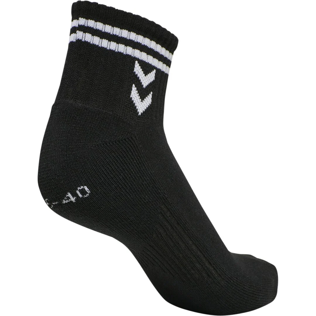 Hummel STRIPE 4-pack Mid Cut Socks Mix – White/Black - Image 9