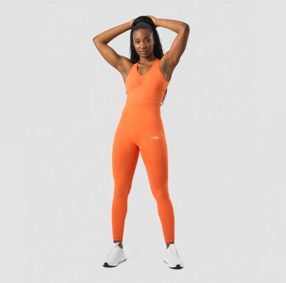 ICANIWILL Scrunch Jumpsuit Orange - Image 2