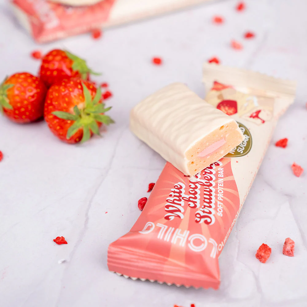 Lohilo Protein Bar - White Chocolate Strawberry (55g) - Image 2