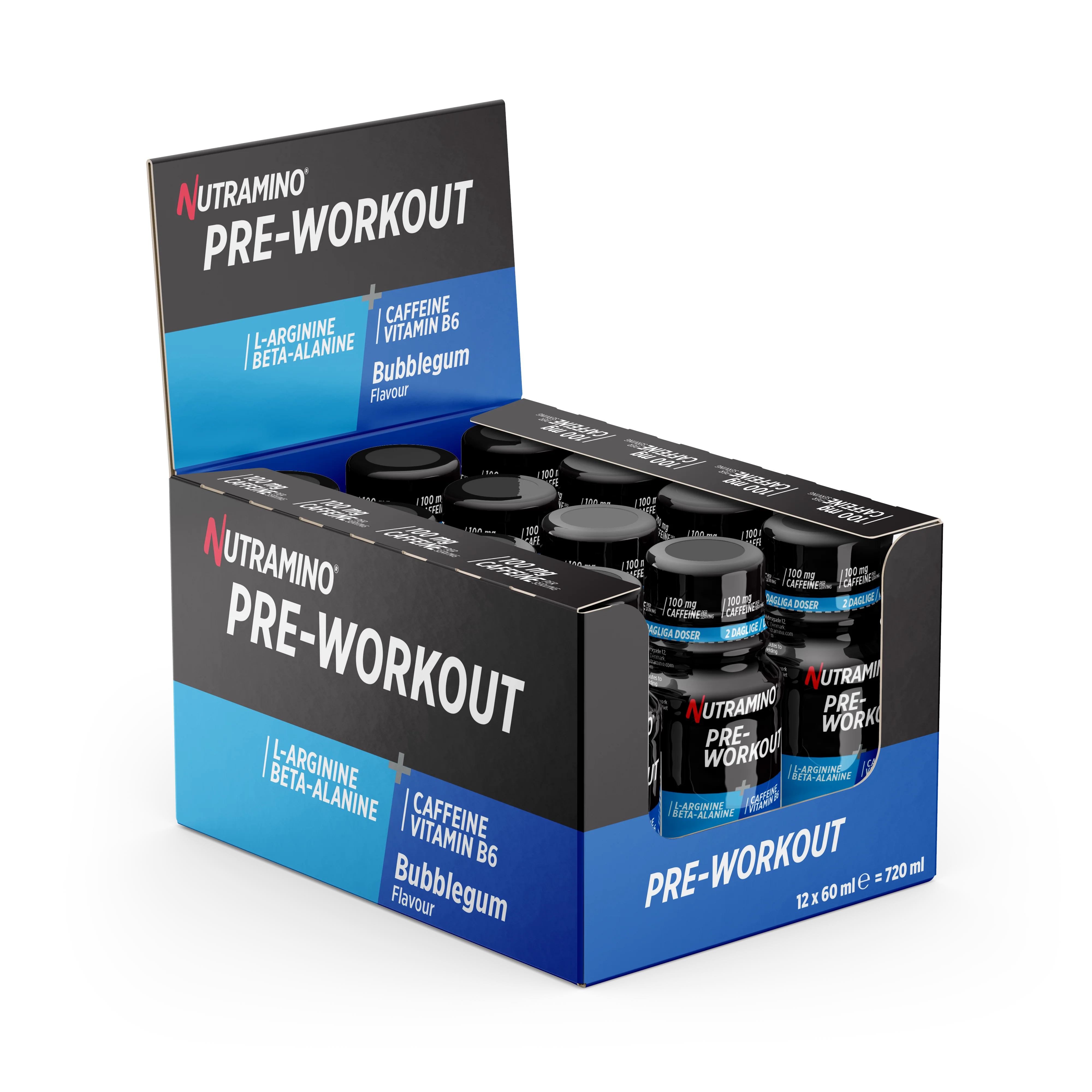 Nutramino Pre-Workout Shot - Bubblegum (12x 60ml)