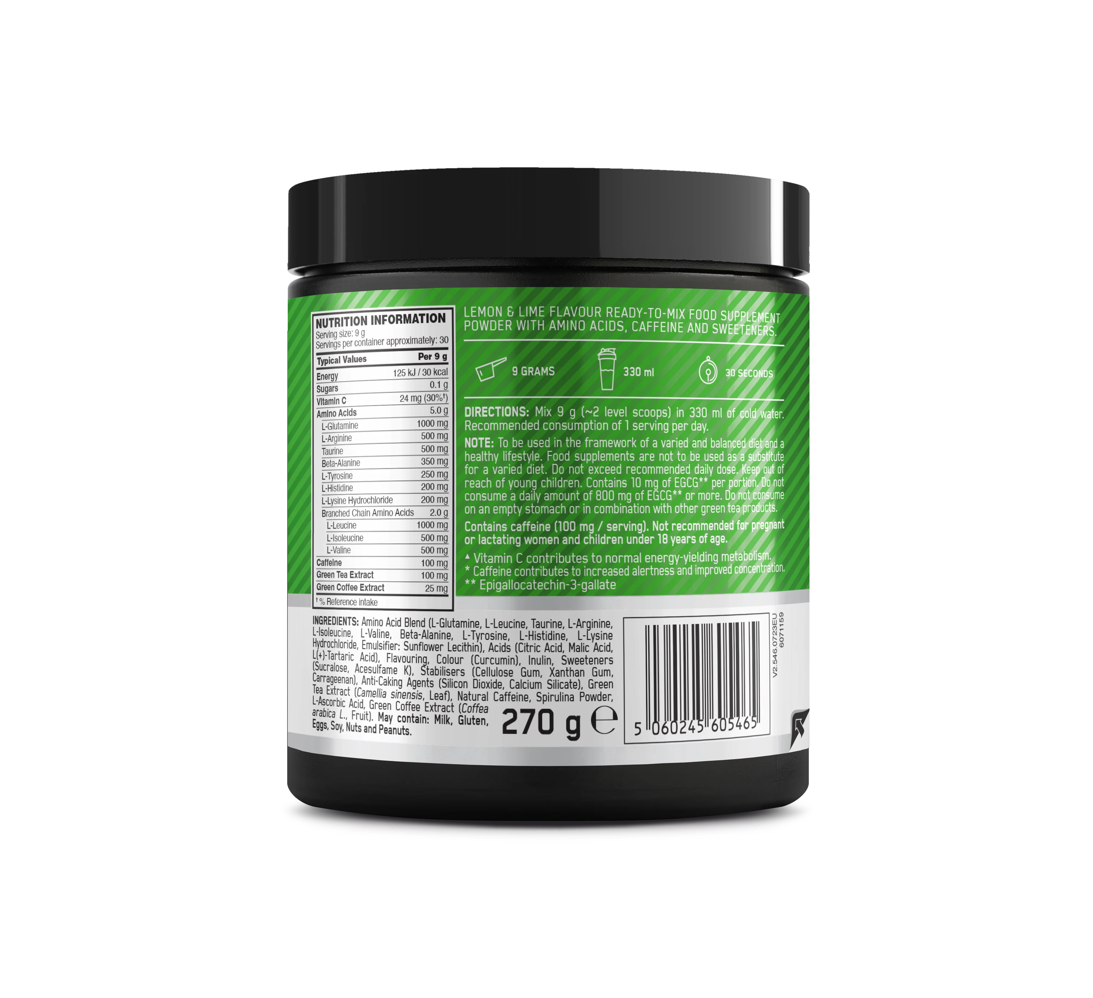Optimum Nutrition Essential Amino Energy - Lemon Lime (270g) - Image 2