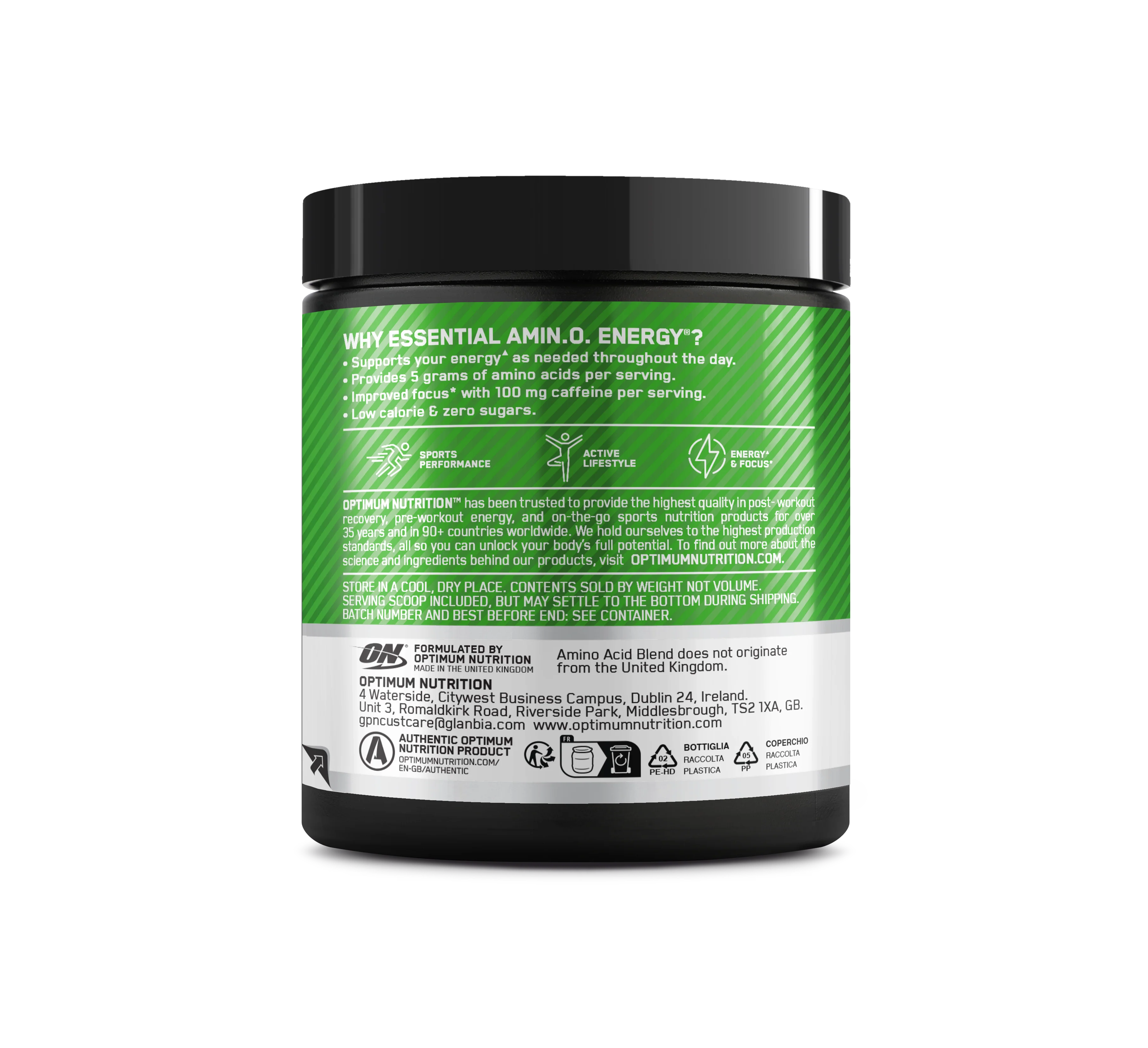 Optimum Nutrition Essential Amino Energy - Lemon Lime (270g) - Image 3