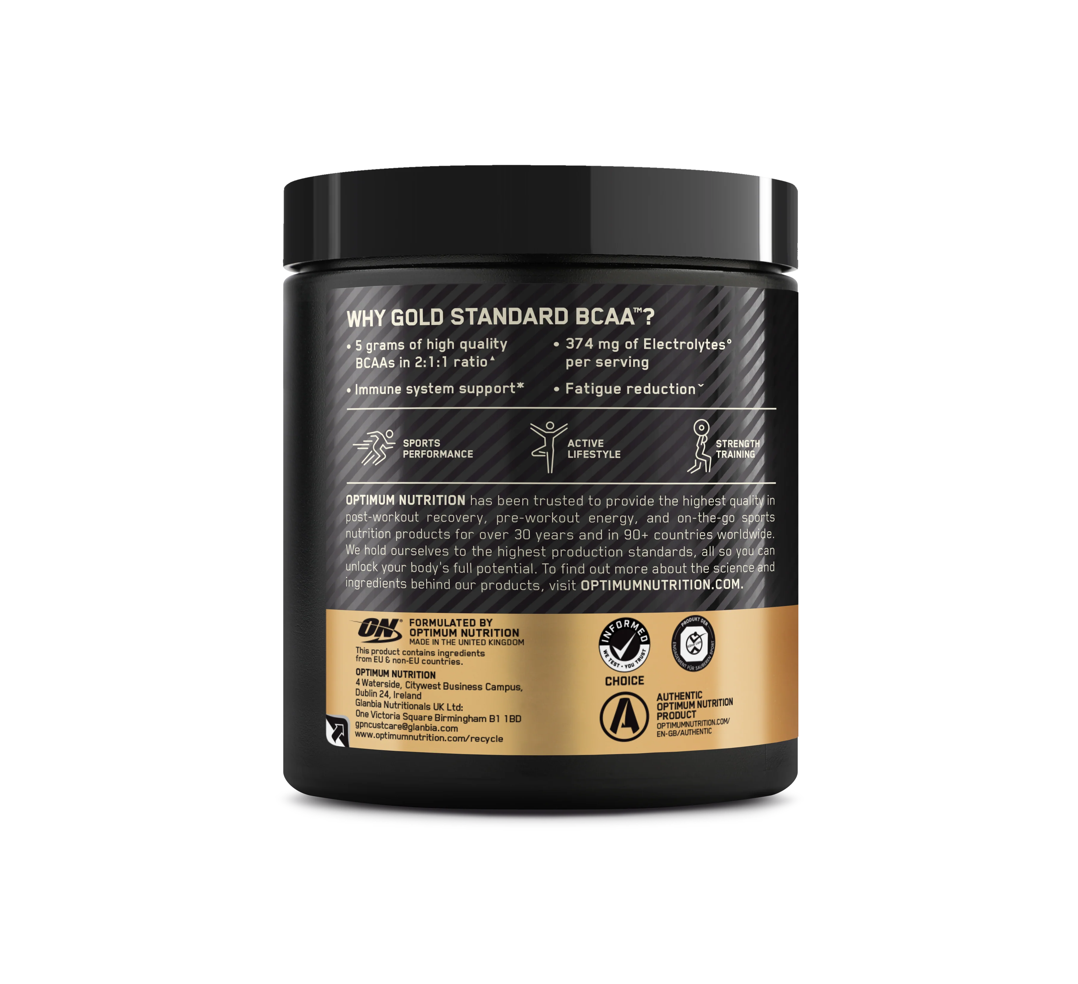 Optimum Nutrition Gold Standard BCAA - Raspberry & Pomegranade (266g) - Image 2