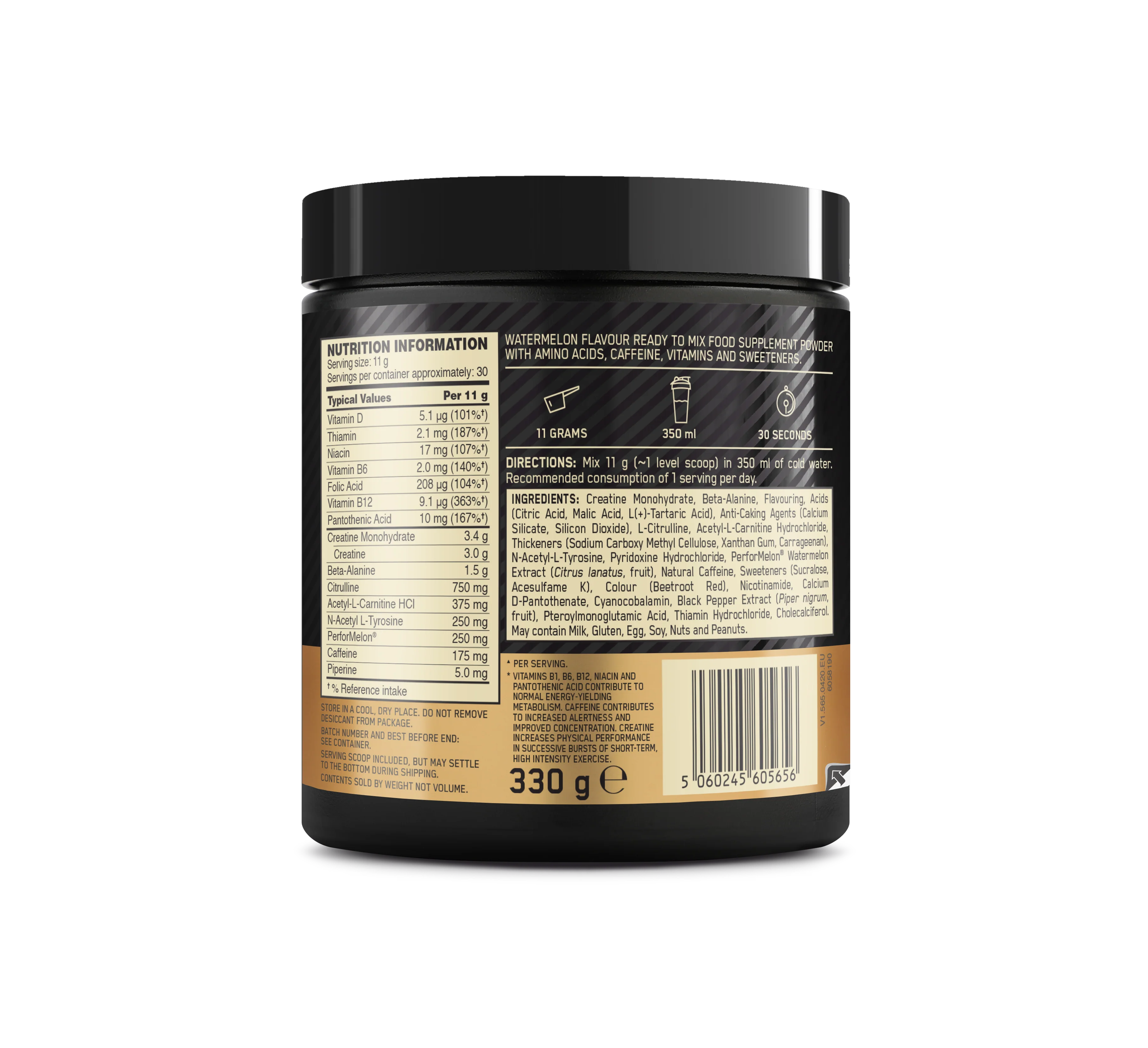 Optimum Nutrition Gold Standard Pre Workout - Watermelon (330g) - Image 3