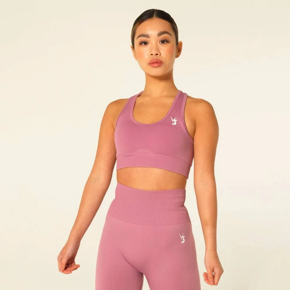 V3 Apparel Curve Seamless Sports Bra - Pink