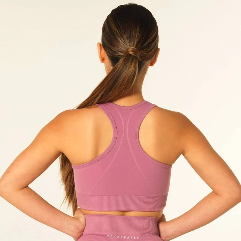V3 Apparel Curve Seamless Sports Bra - Pink - Image 2