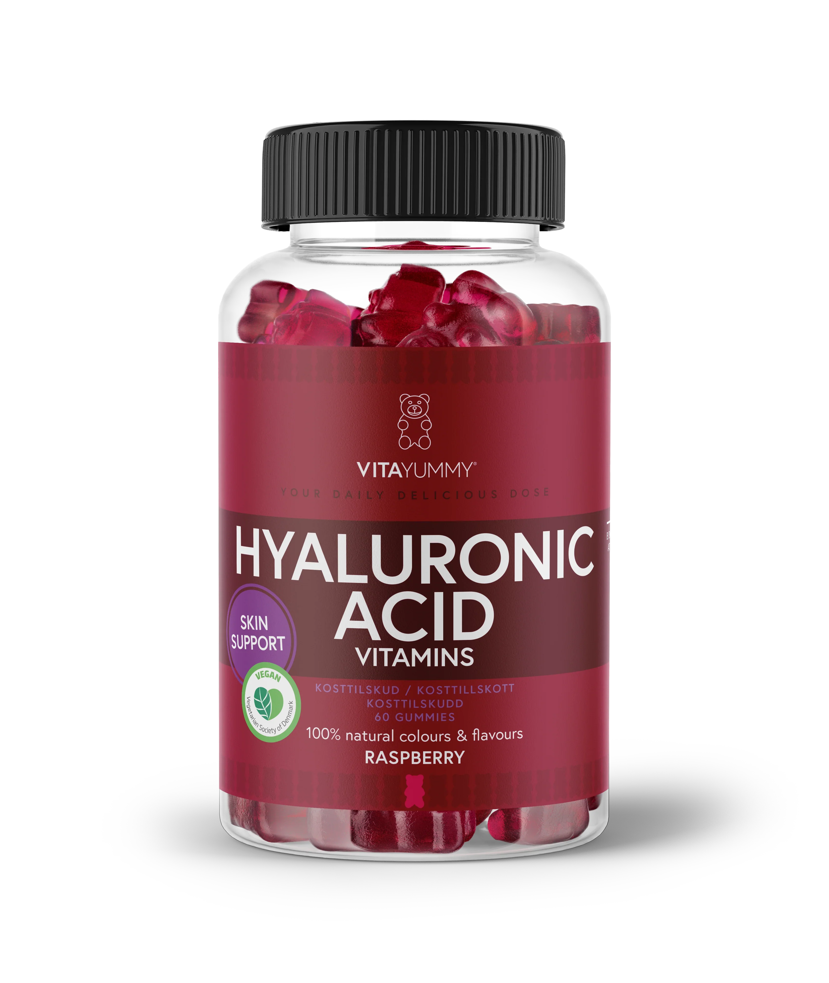 VitaYummy Hyaluronic Acid - Raspberry (60 stk)