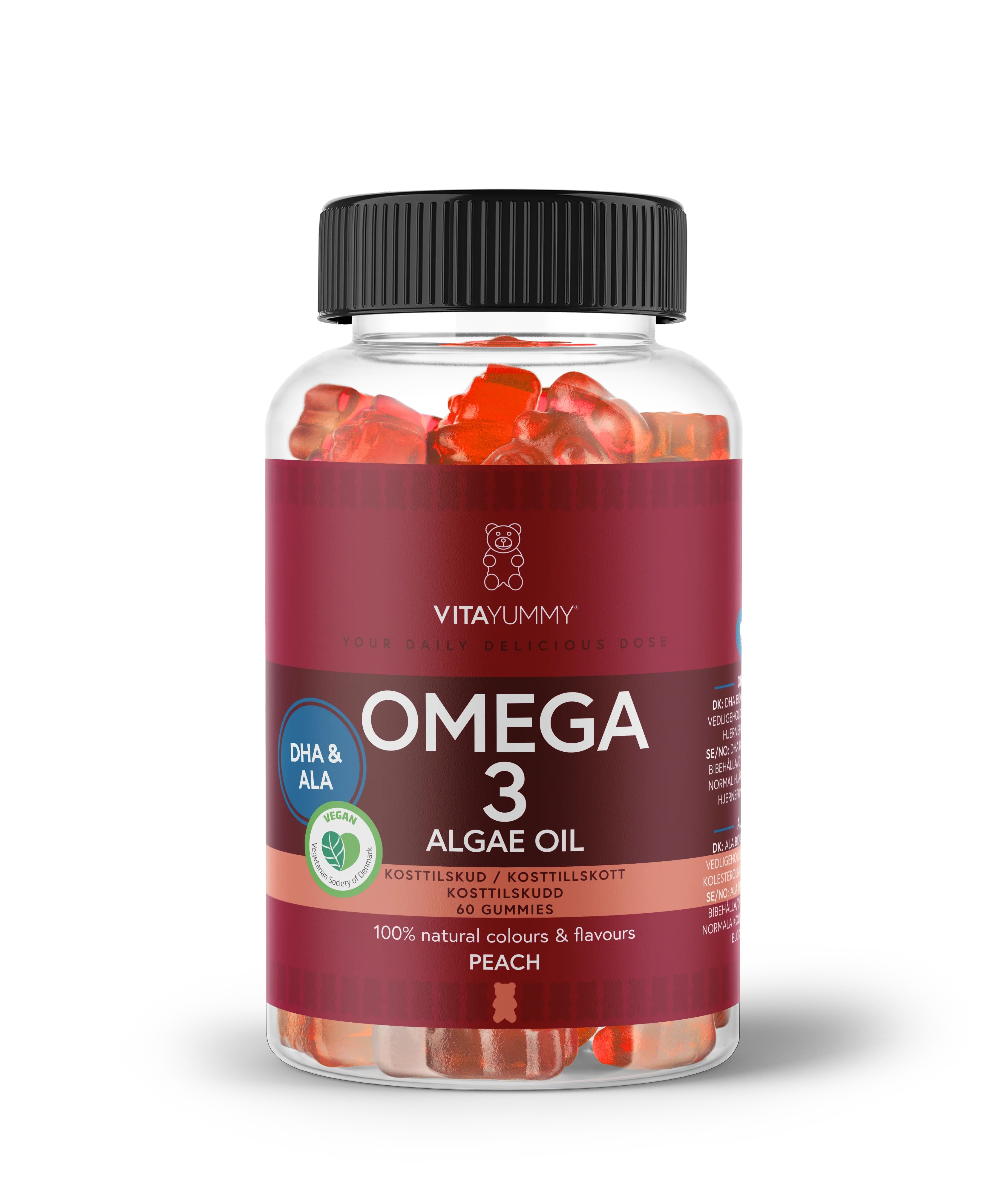 VitaYummy Omega 3 - Peach (60 stk)