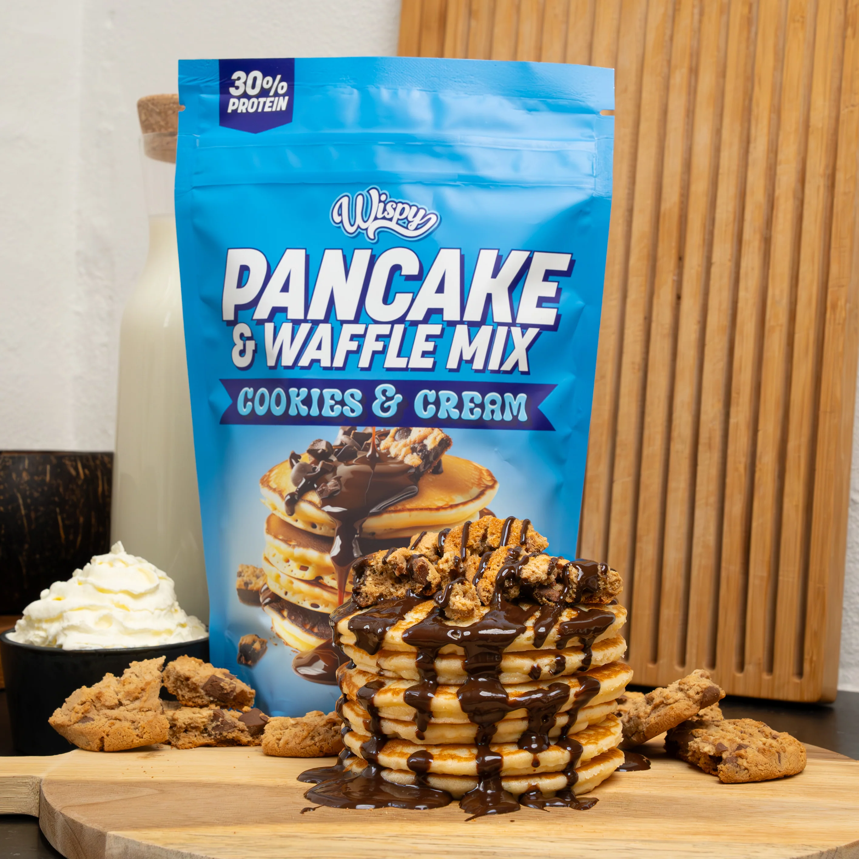 Wispy Pancake & Waffle Mix - Cookies & Cream (500g) - Image 2
