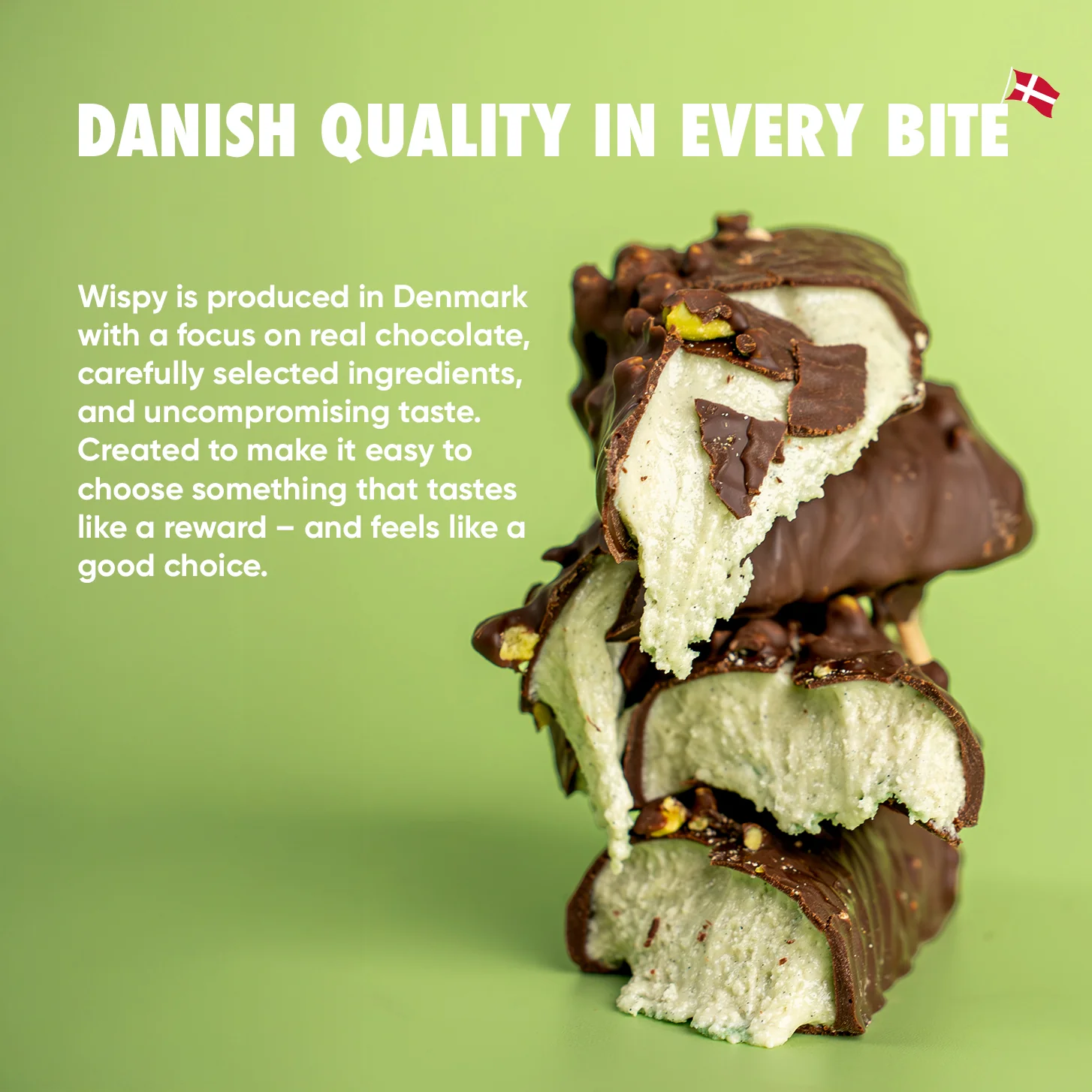 Wispy Protein Bar - Dark Choco Pistachio (10x 55g) - Image 3
