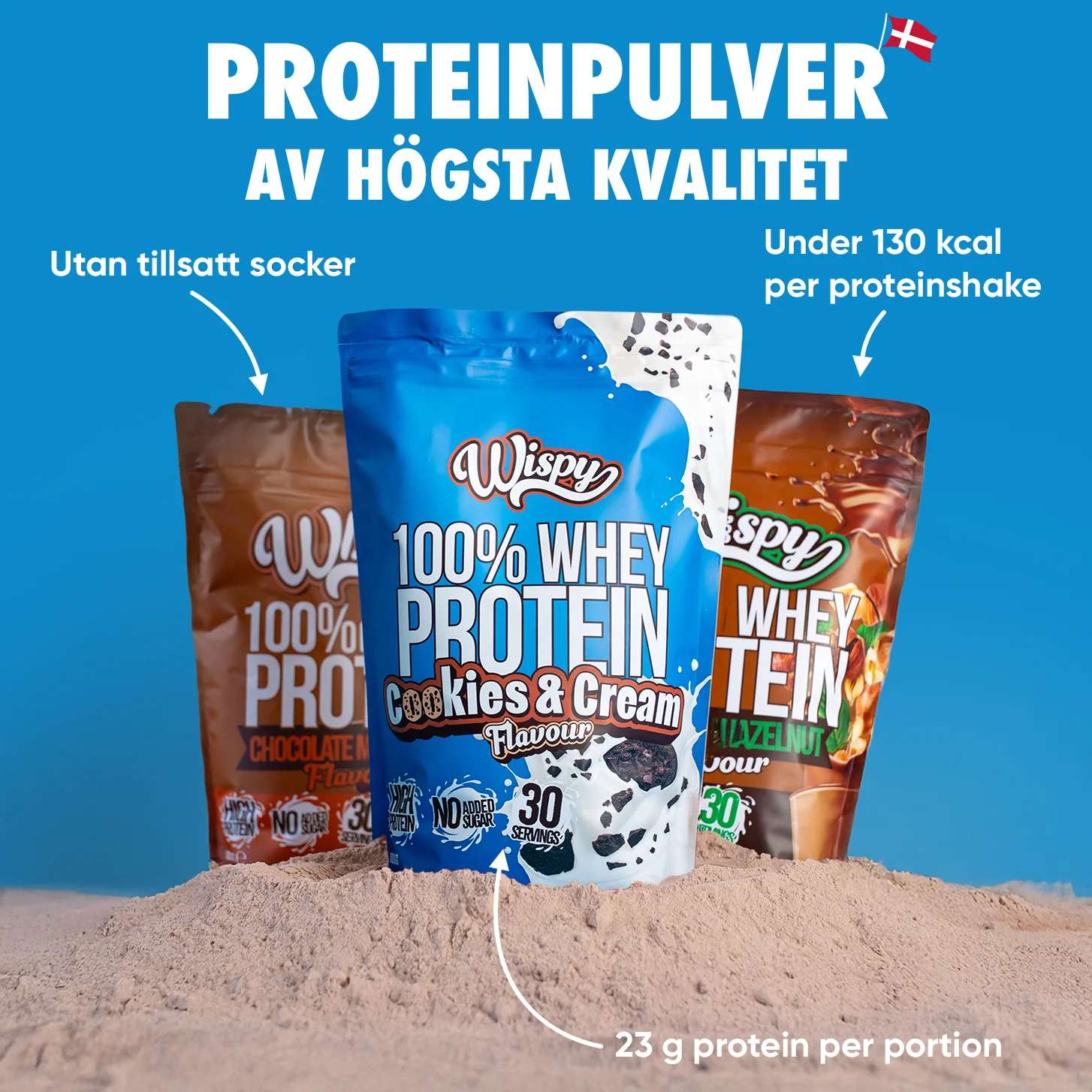 Wispy Whey 100 (1 kg) - Cookies & Cream - Image 4